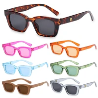 1pc rectangle sunglasses women retro driving glasses vintage narrow square frame uv400 protection eyeglasses anti uv blue rays