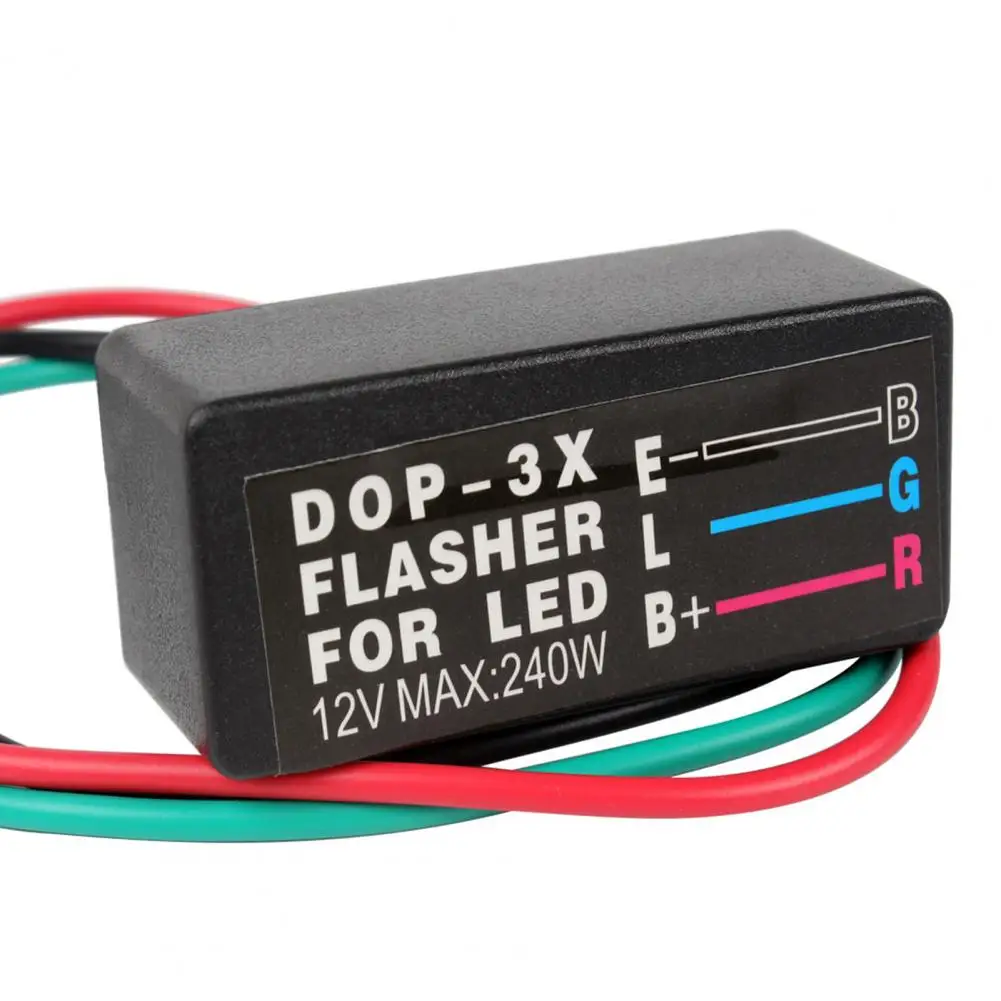 DOP-3X 12V Adjustable Frequency LED Flasher Relay Turn Signal Blinker Indicator For Motorcycle Switch ATVs Parts | Автомобили и