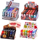 72 шт.лот бальзам для губ, увлажняющий блеск для губ с нулевым изменением цвета, куклы, кавайный бесцветный макияж, фруктовый вкус для девушек, оптовая продажа