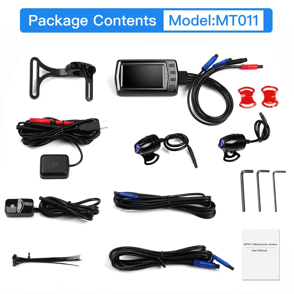 WonVon 160 ° широкоугольный мотоциклетный видеорегистратор 3 0 &quotMT011 Moto Dual DVR WiFi Камера