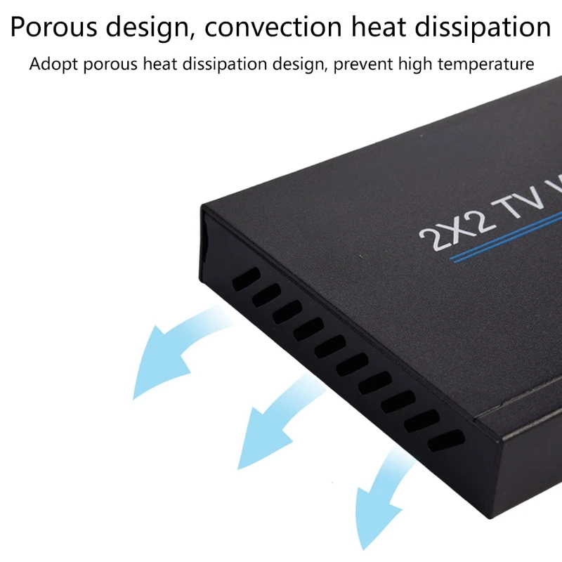 

H3CA 2x2 Video Wall Controller HDMICompatible Display 180 Degree Rotate 8 Display Modes Digital Signage Equipment