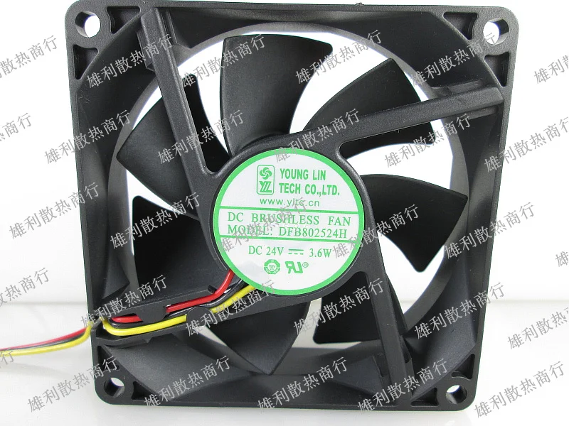 

NEW DFB802524H 24V 0.15A 3.6W 8CM 8025 3wire Motor protection cooling
