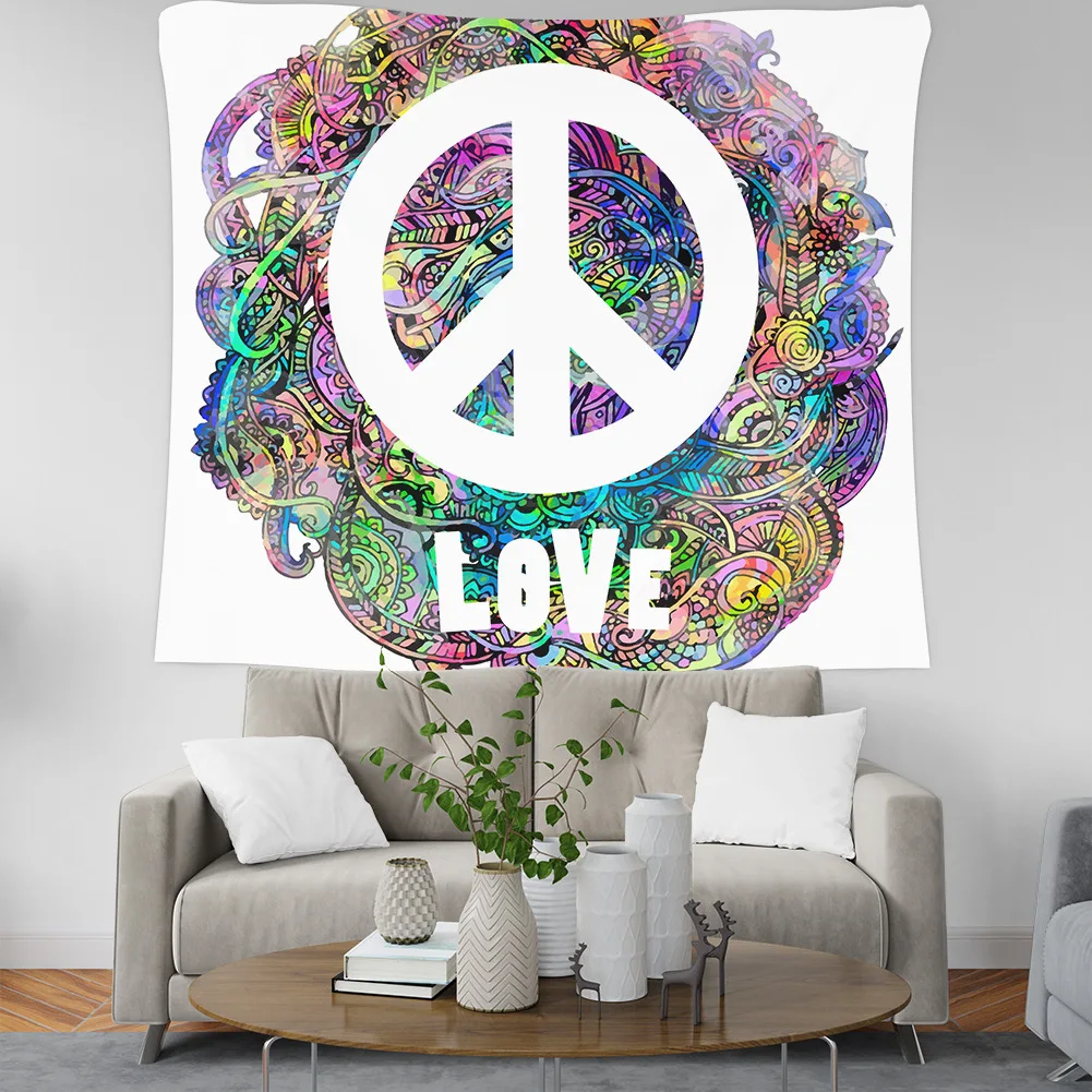 Автомобиль мира хиппи стиль повесить ткань напечатанный домашний гобелен