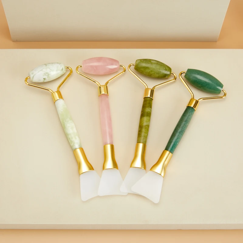 

New Roller Massager for Face Jade Roller Facial Natural Gouache Scraper Body Back Beauty Skin Care Slimming Massagers Roller