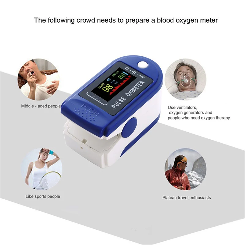 Fingertip Pulse Oximeter Portable Finger Blood Oxygen Saturation Monitor OLED Heart Rate Health Care SpO2 PR PI |