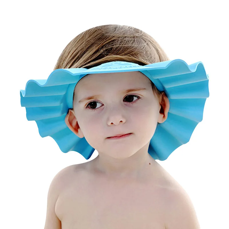 Шапочка для детского шампуня регулируемая детская головка с козырьком душа