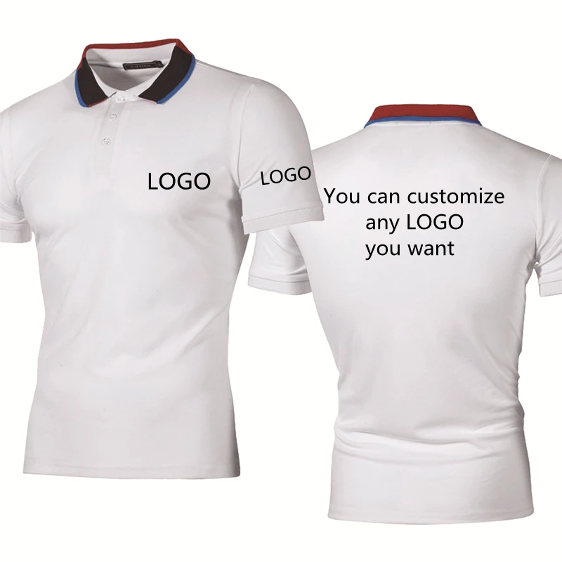 

Модная мужская футболка с коротким рукавом и индивидуальным логотипом, Мужская Летняя Повседневная однотонная хлопковая Высококачественн...