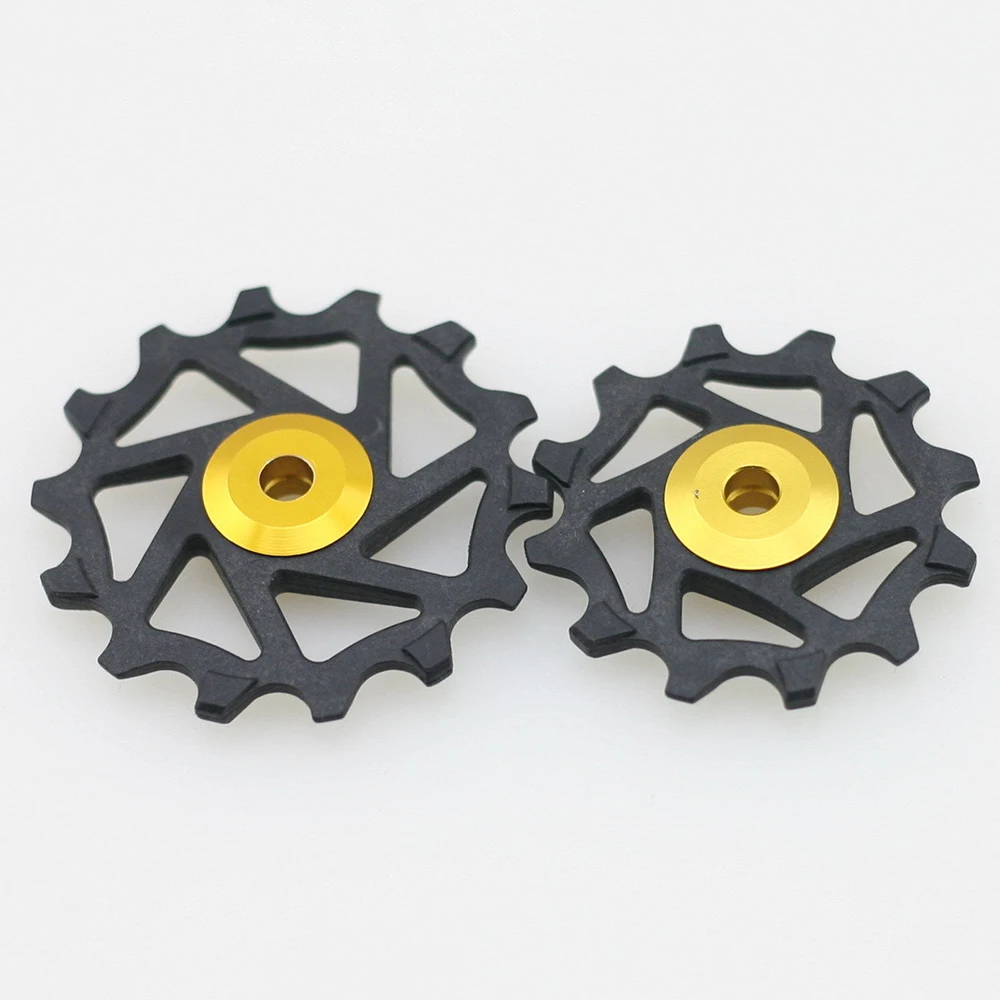

1 Pair 12T+14T Ceramic Rear Derailleur Pulley / Jockey For XX1 X01 XTR Resin + Ceramic Black/red/gold Bike Bicycle Accessories