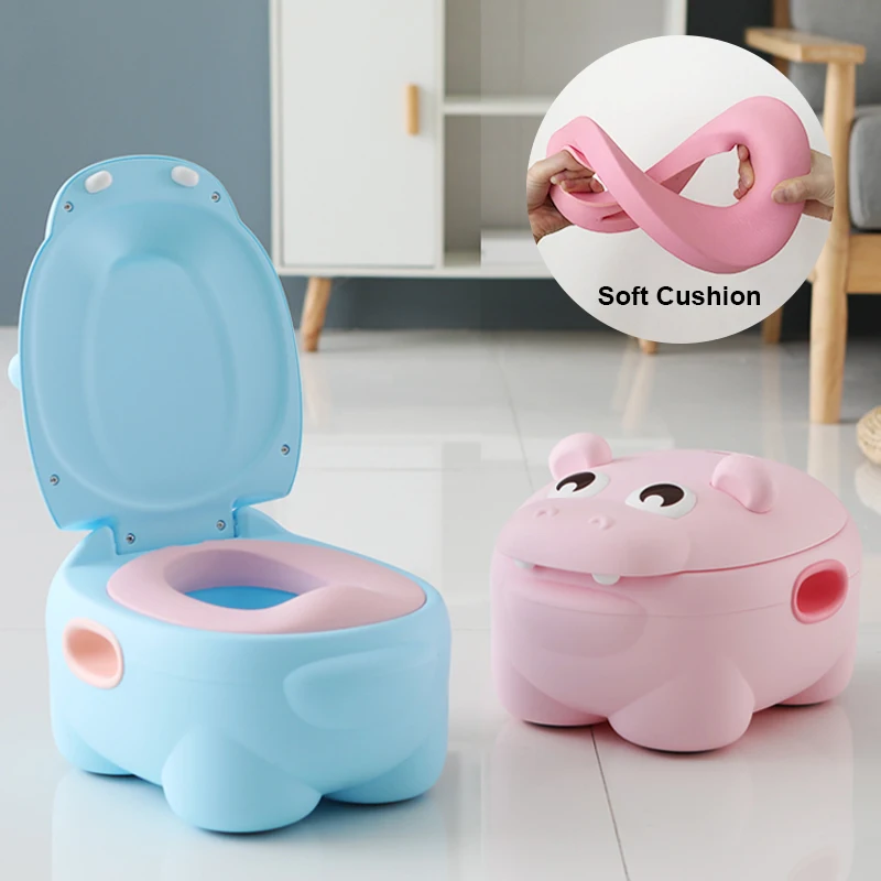 Baby Toilet Sat Down Backrest Cartoon Pots Portable Baby Potty Training Chairs For Children Potty Bedpan