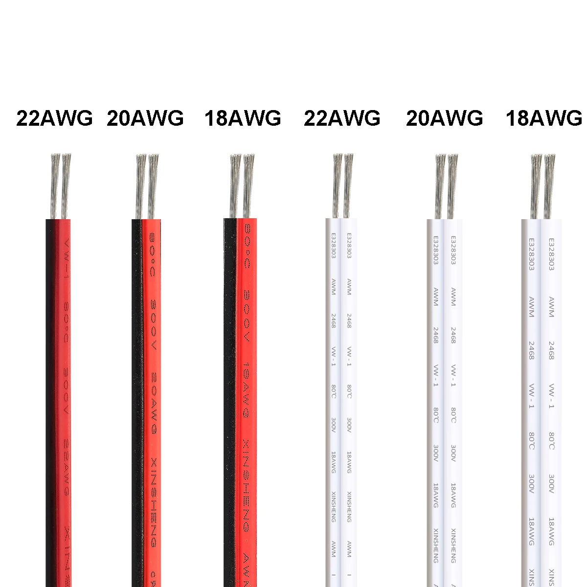 

2 Pin Electrical Cable 22/20/18AWG SM JST Connector Tinned Copper Wires 2pin Electric Wire For 3528 2835 LED Strip Lights Driver