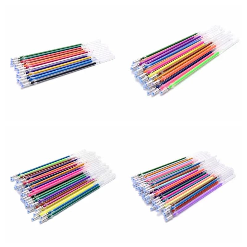 

12/24/36/48 Colors/set Glitter Gel Pen Refills Flash Ballpoint Highlight Refill Color Painting Pen Drawing Color Pen