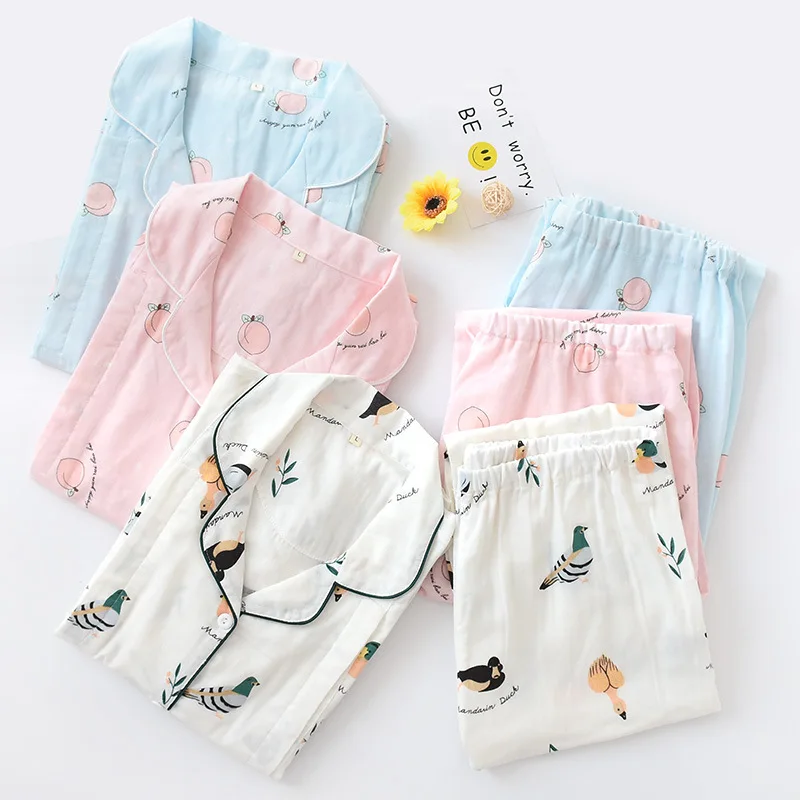 Fdfklak New Breast-feeding Home Suits Spring Autumn Maternity Cotton Long Sleeve Nursing Pajama Pregnant Women Homewear Sets