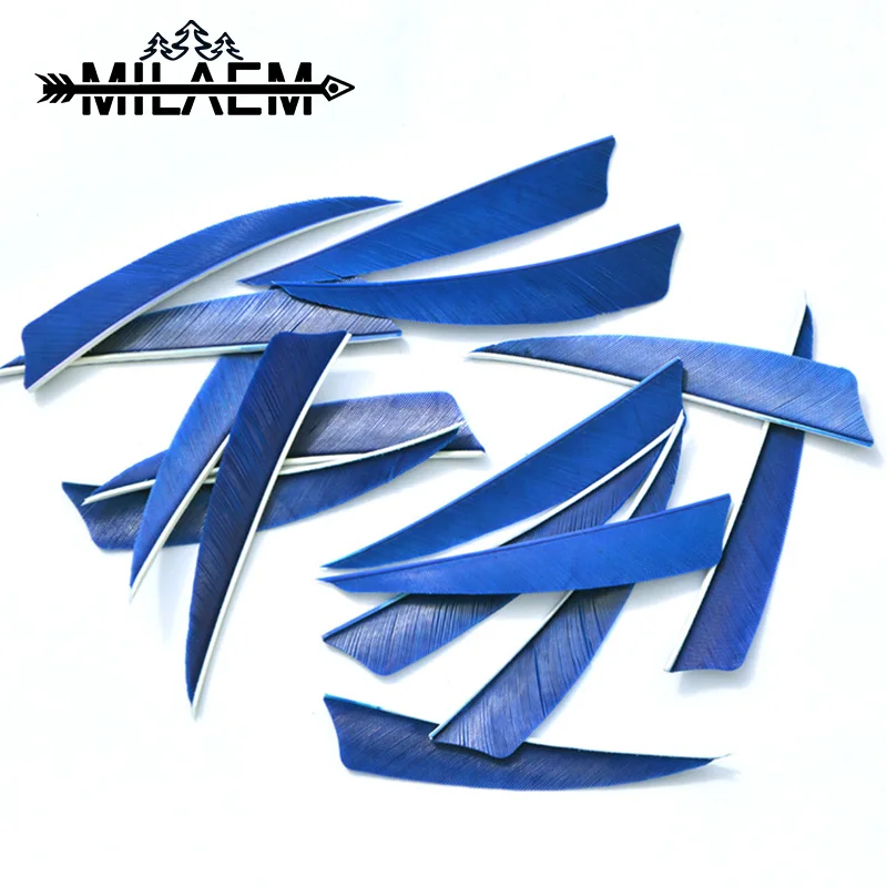 

Стрелы из лука 4 дюйма, 50 шт., стрелы из индейки, перо, правое крыло, настоящие натуральные стрелы, Fletching, деревянные Углеродные бамбуковые стр...