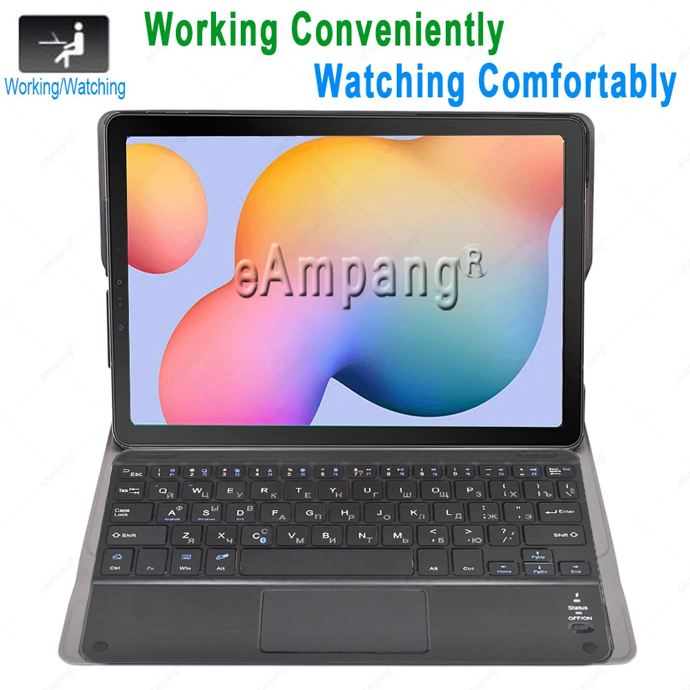 Чехол с русской клавиатурой для Samsung Tab S6 Lite 10 4 S4 S5E S7 + Plus 5 P610 T870 T970 T860 T830 T835 T720 T725 |