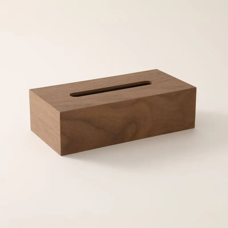 walnut1 Деревянная коробка для салфеток, аксессуары для кухни, гостиной, офиса, Ретро стиль, держатель для салфеток - Цвет: walnut1