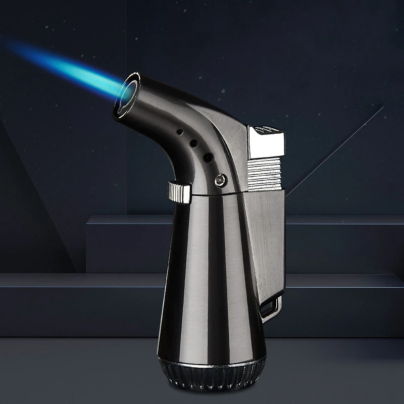 Креативная ветрозащитная зажигалка металлическая трубка для сигар надувная