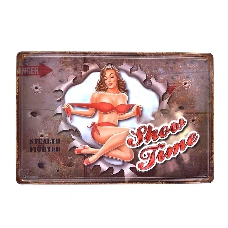 

Sexy Girls Vintage Tin Sign Metal Plaques Art Wall Poster20x30 Cm