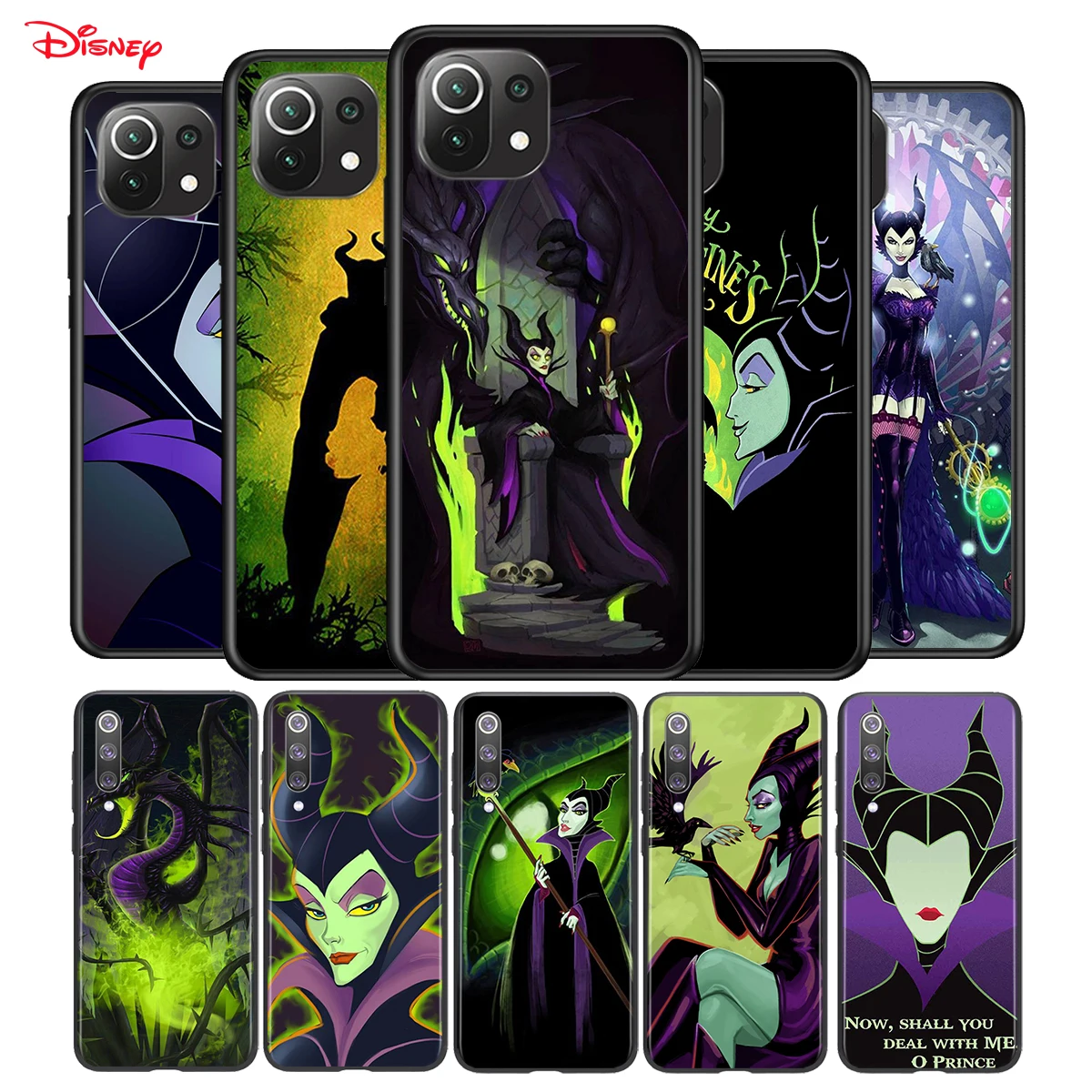 

Soft Silicone Cover Cartoon Disney Maleficent For Xiaomi Mi 11 11i 10i 10T Note 10 9 9T SE 8 Lite Pro Ultra Phone Case