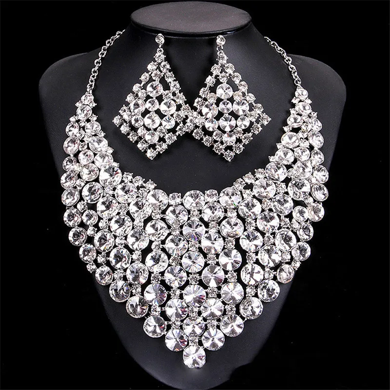 Женский свадебный подарочный набор ювелирных изделий с гранатом ожерелье