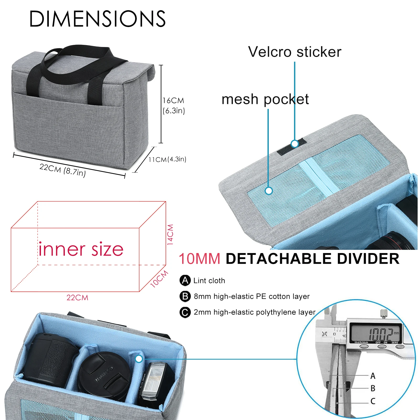 Защитная сумка для камеры складной внутренний водонепроницаемый нейлоновый