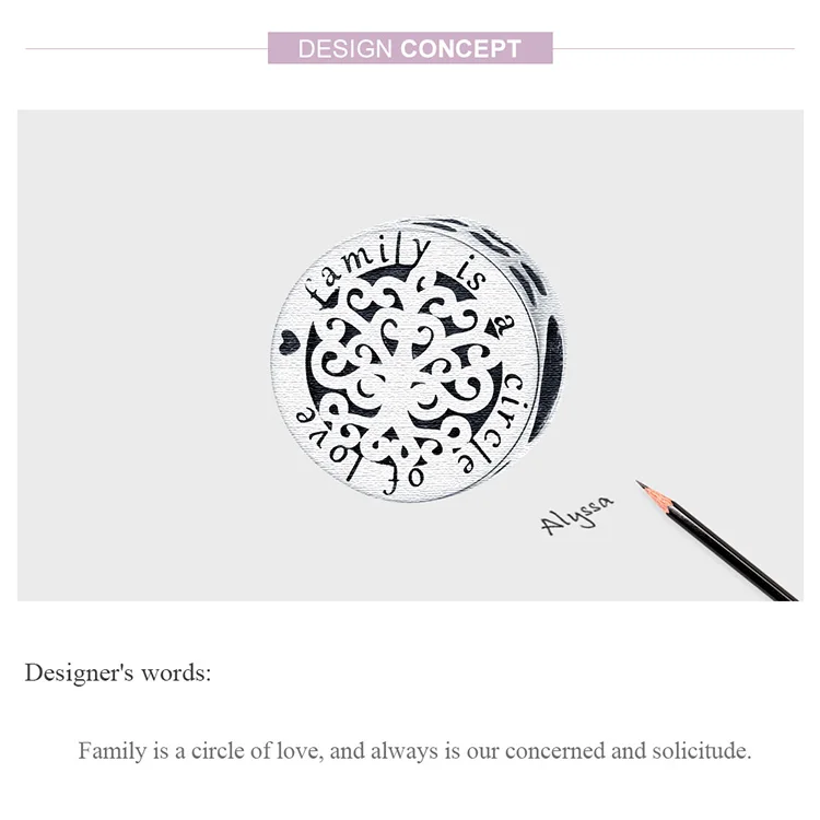 Bamoer family Free of Life круглые металлические бусины для женщин, ювелирные изделия, винтажные очаровательные серебряные 925, оригинальные ювелирные изделия, подарки для девушек 1324