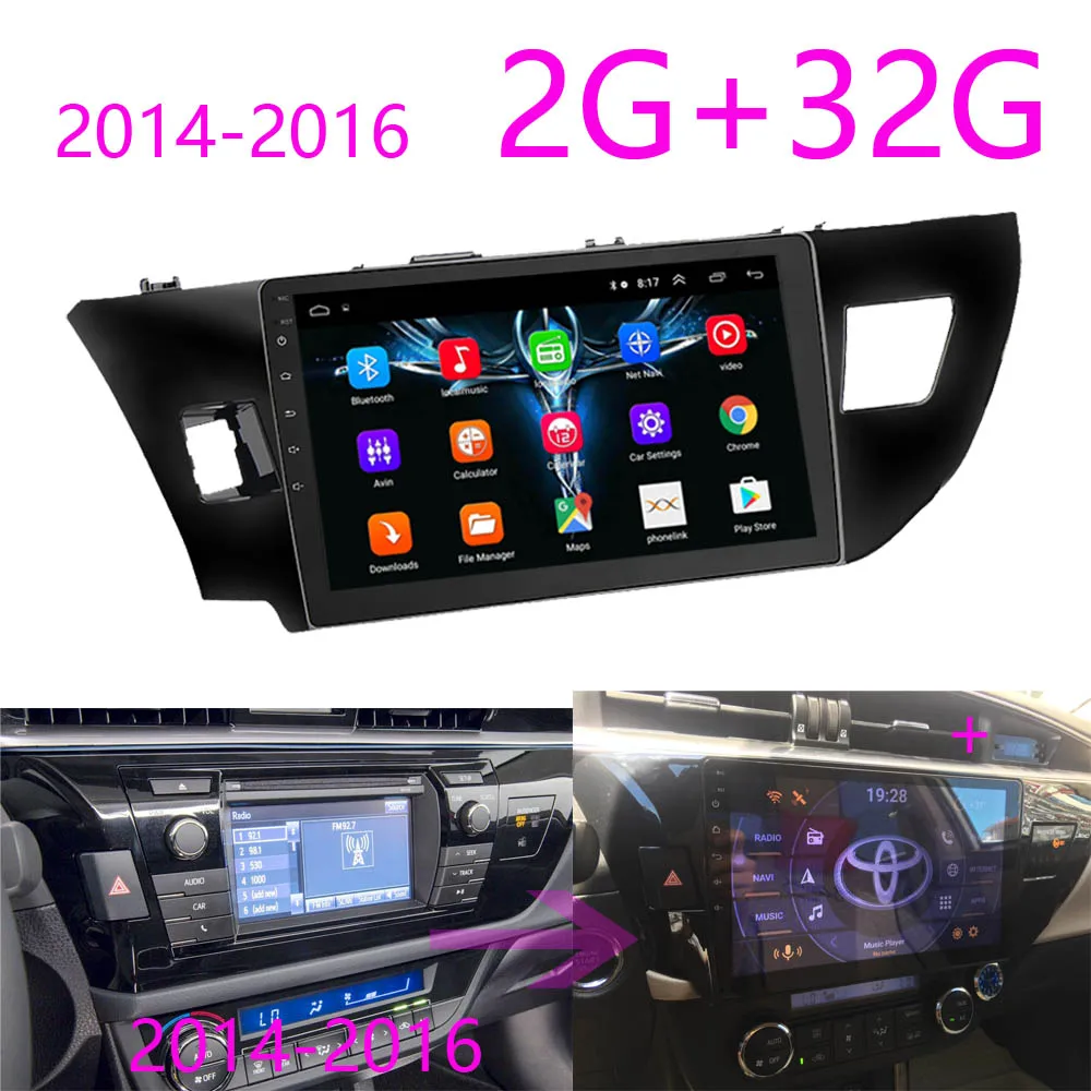 Автомагнитола 2 din android 8 1 для Toyota Corolla Ralink Android 2013 2014 2015 2016 мультимедийный