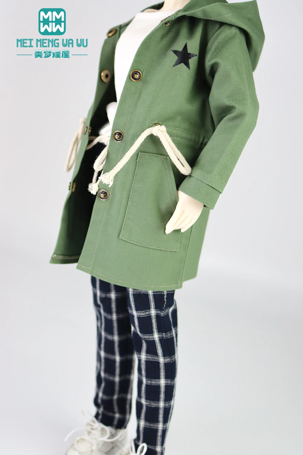 bjd bonecas acessórios de encaixes de bonecas msd mk yosd calças xadrez jaqueta com presente para meninas