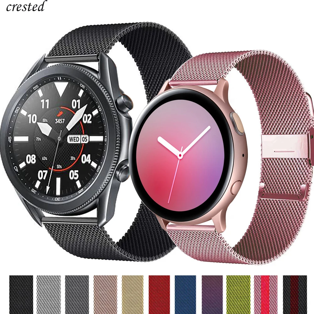 

20mm 22mm Magnetic strap For Samsung Gear S3 Frontier/S2 bracelet Huawei GT/GT2/2e/Pro Galaxy watch 3/46mm/42mm/Active 2 band