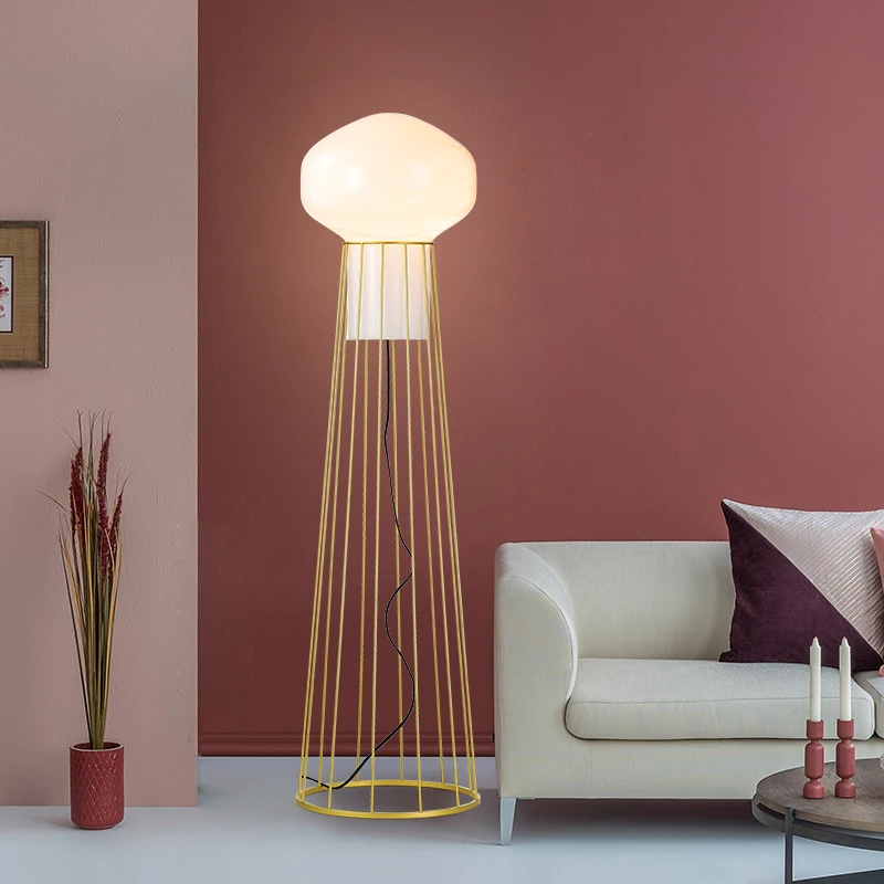 

Italian light luxury Nordic creative art villa hotel living room bedroom study glass floor lamp