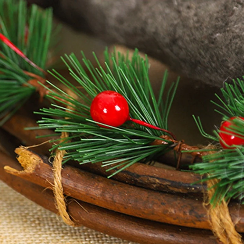 

Christmas Wreath Suitable for the Front Door, Small Santa Claus Dwarf Christmas Wreath Window Door Christmas Decoration