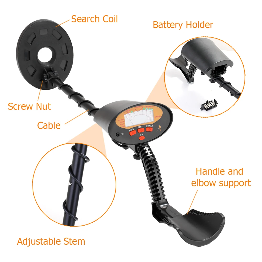 Профессиональный портативный подземный металлоискатель KKmoon подводный