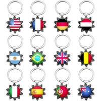 2020 explosions jewelry football flag key ring retro sunflower key ring ornaments mens and womens trinkets