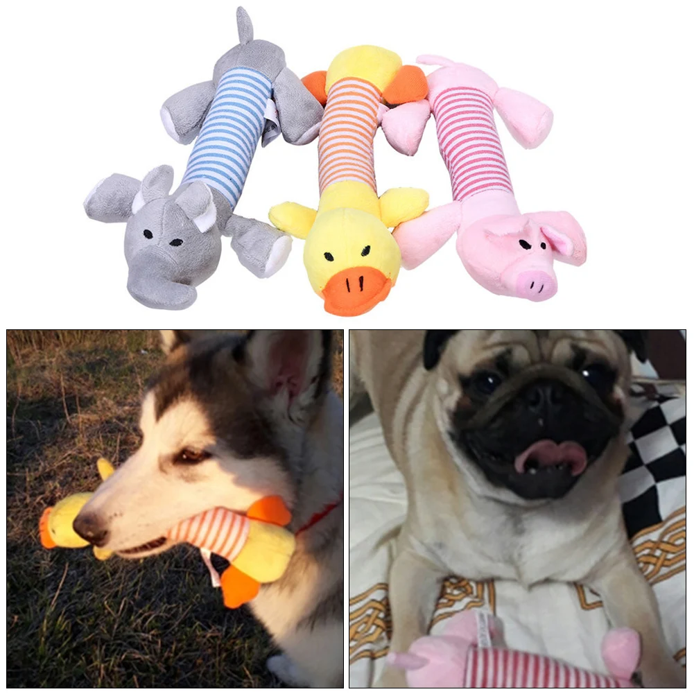 Полосатая пудра слон свинья и утка форма игрушка для питомца четыре ноги полоса