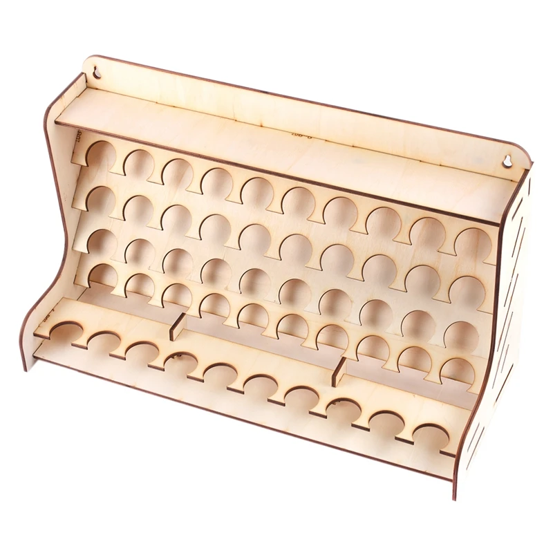 

50 Hole Wooden Pigment Bottles Storage Organizer Color Paints Stand Rack Holder Drawing Storage Tool