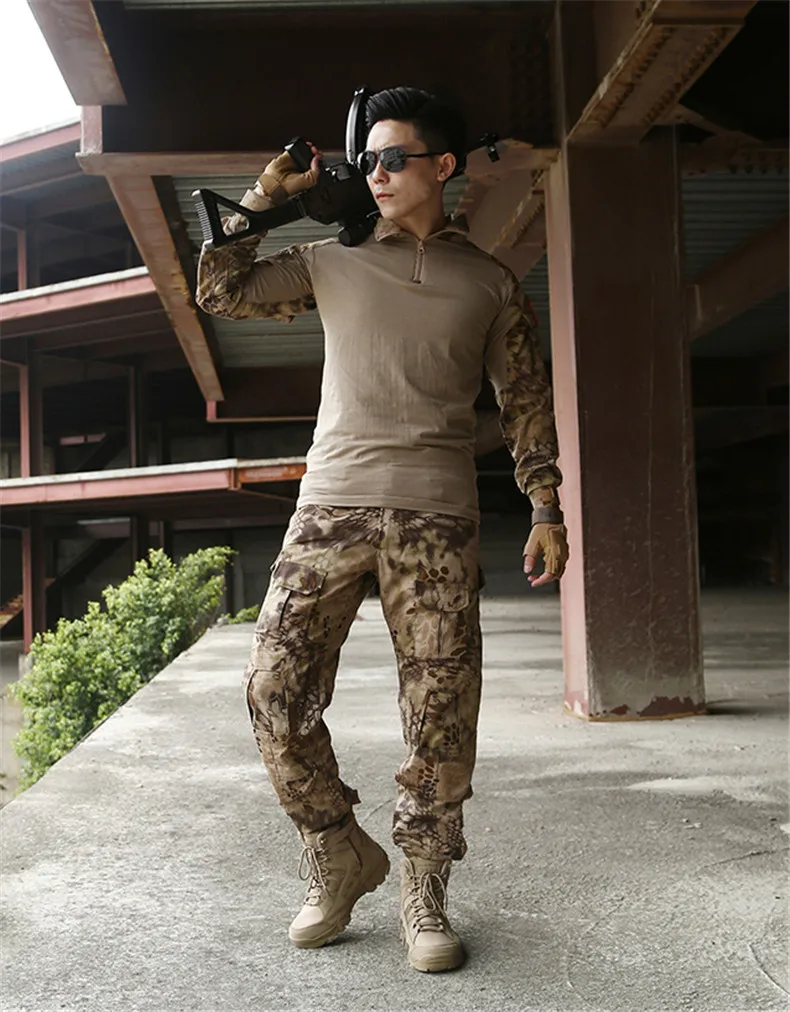 Мужские походные ботинки коричневые военные для всех сезонов ботильоны отдыха