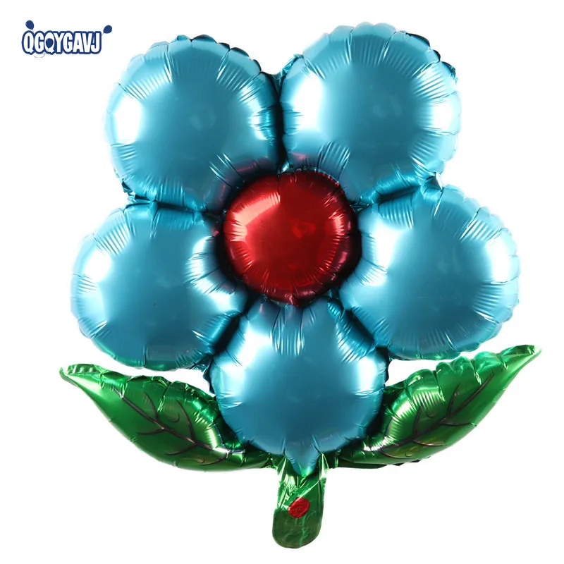 QGQYGAVJ Flowers Aluminum Foil Balloons Happy Birthday Wedding Decorations Ballons Baby shower Market Activity Party Supplies |