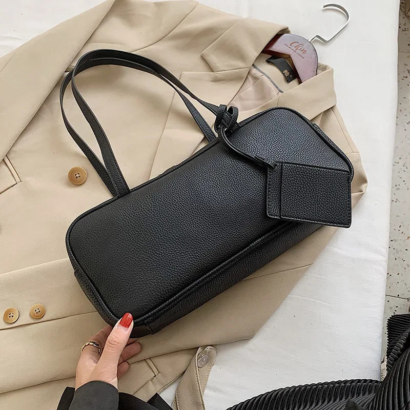 Простая дизайнерская маленькая сумка через плечо из искусственной кожи в