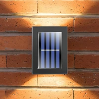 LED Solar Wall Light Up Down Glow Spotlight Outdoor Waterproof Street Lamp Sunlight for House Exterior Garden Patio Decoration