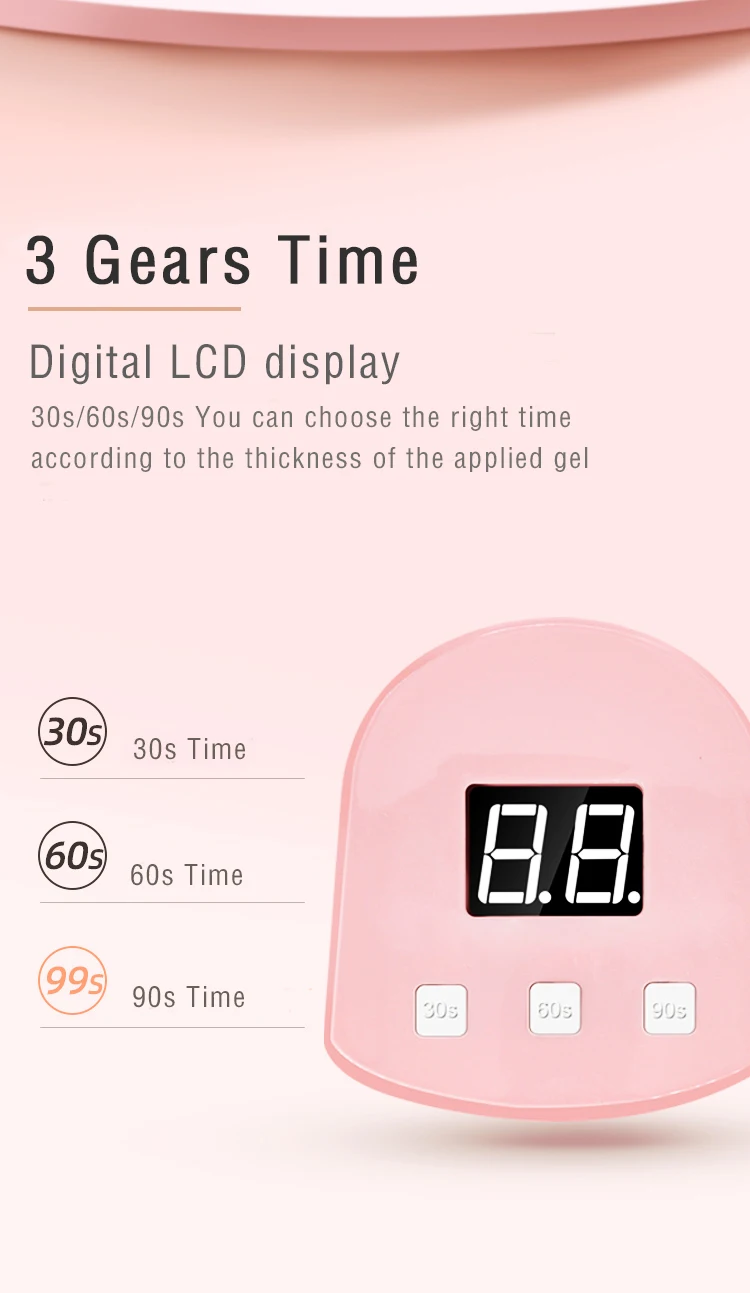 

SUN Y6 48W Smart Nail Lamp Used For Drying Gel Polishing Fluid Three 30s/60s/99s Timer Automatic Manicure Machine