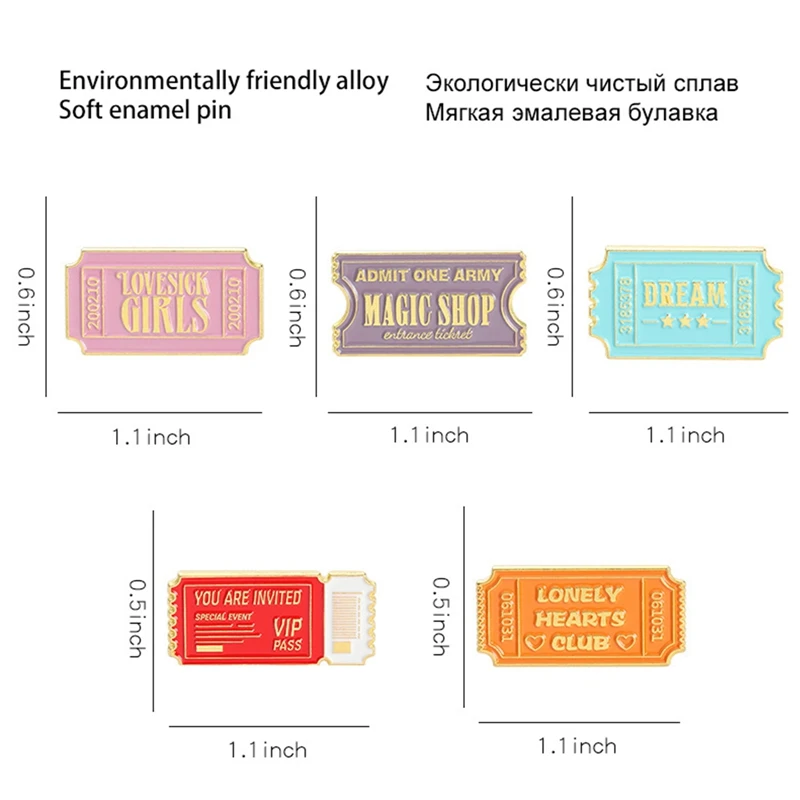 Эмалированные булавки на заказ значок лацкан брошь в виде знака о мечте сумку