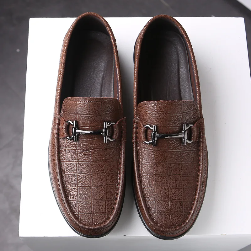 Высокая-класс Повседневная кожаная обувь дышащая Высокое качество Мужская