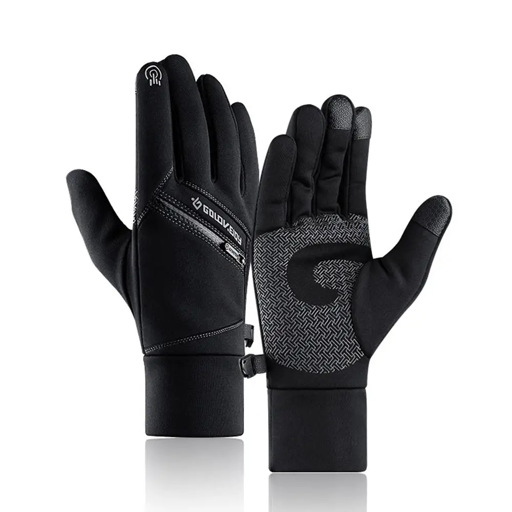 Износостойкие кожаные перчатки Сенсорный экран вождения теплые Зимние Перчатки