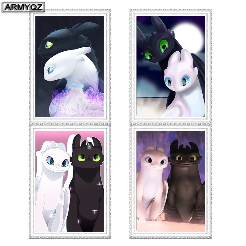 Новинка 2020 алмазная живопись &quotКак приручить дракона 3&quot рукоделие 5d полная