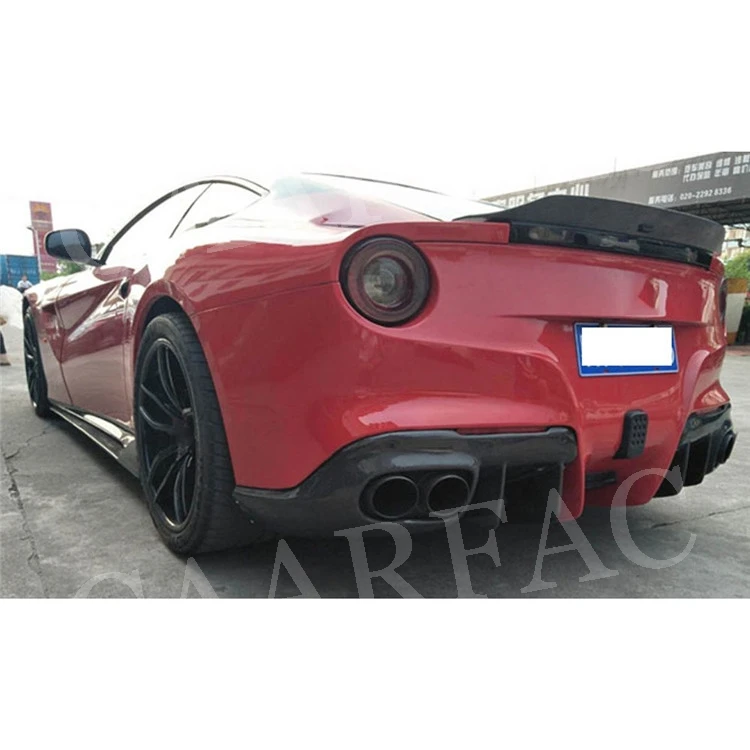 Задний диффузор для губ спойлер чехол Ferrari F12 Berlinetta 2013 2016 задний бампер из
