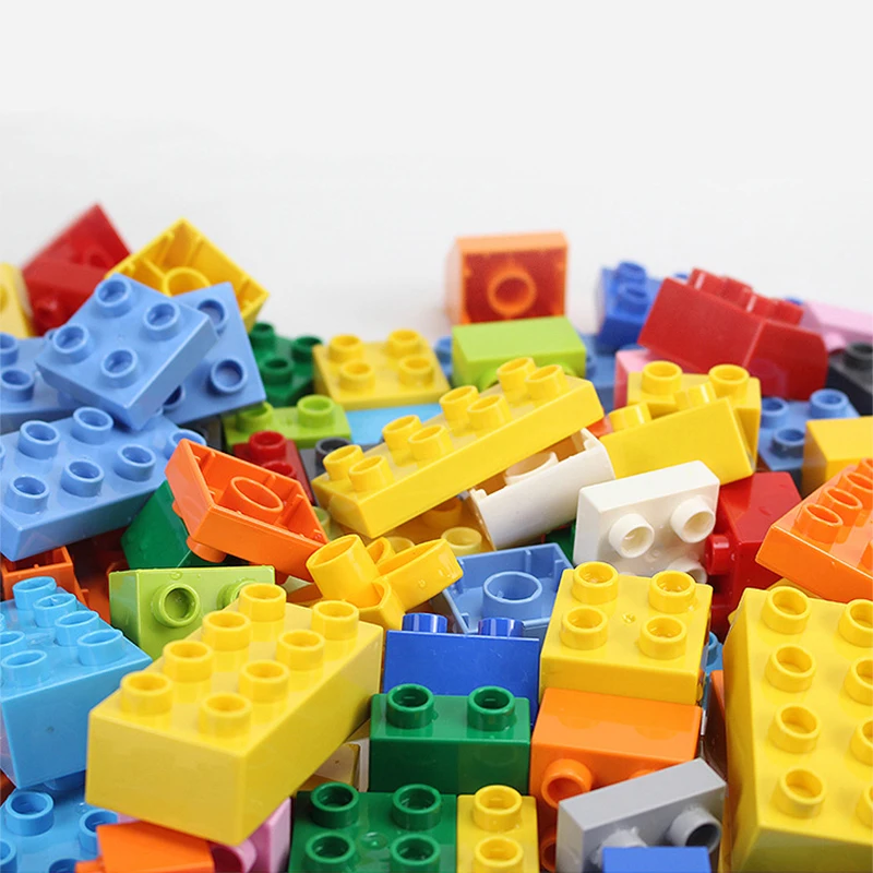 

61-366Pcs Creative DIY Big Size Bricks Set Assembly Large Particles Duploesing Bulk Building Blocks Educational Toys Kids Gift