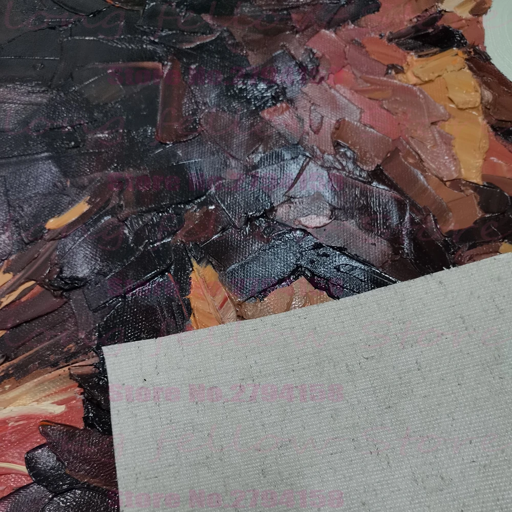 100% ручная роспись ножом картина маслом на холсте Африканская женщина портрет