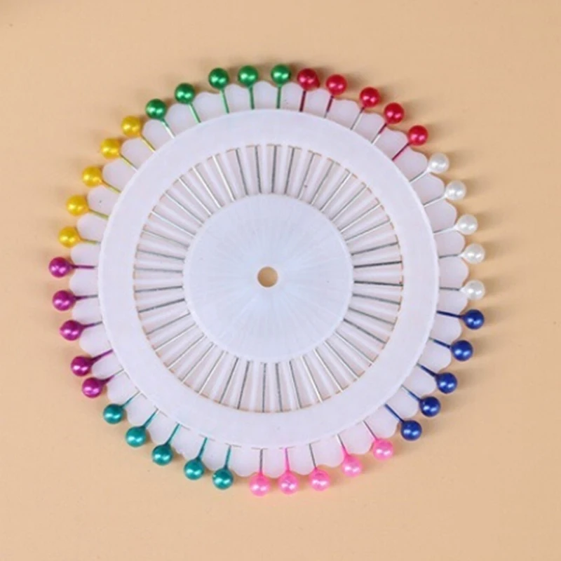 

480 Pcs/lot Sewing Pins Straight Pins Head pins Colorful White Round Pearl Head Dressmaking Quilting Pins for Crafts Mixed Color