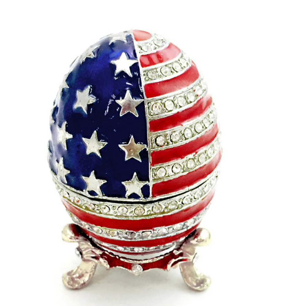 

Easter Eggs Shape Jewelry Storage Box Chic Small Trinket Case Unique Jewelry Holder Organizer Desktop Decor for Home Shop