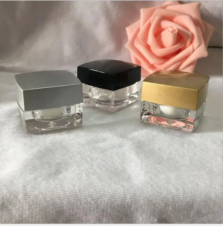 5g пластиковая квадратная бутылка для крема нескольких цветов/банка/олово