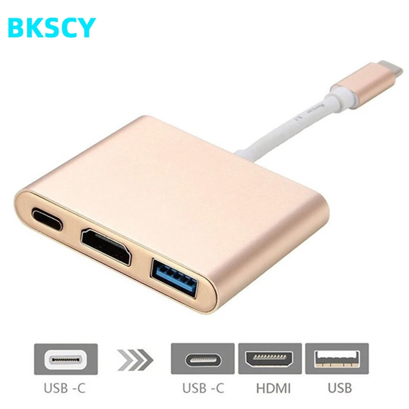 USB концентратор Bkscy 3 1 C HDMI Type 0/HDMI/ C|USB-хабы| |